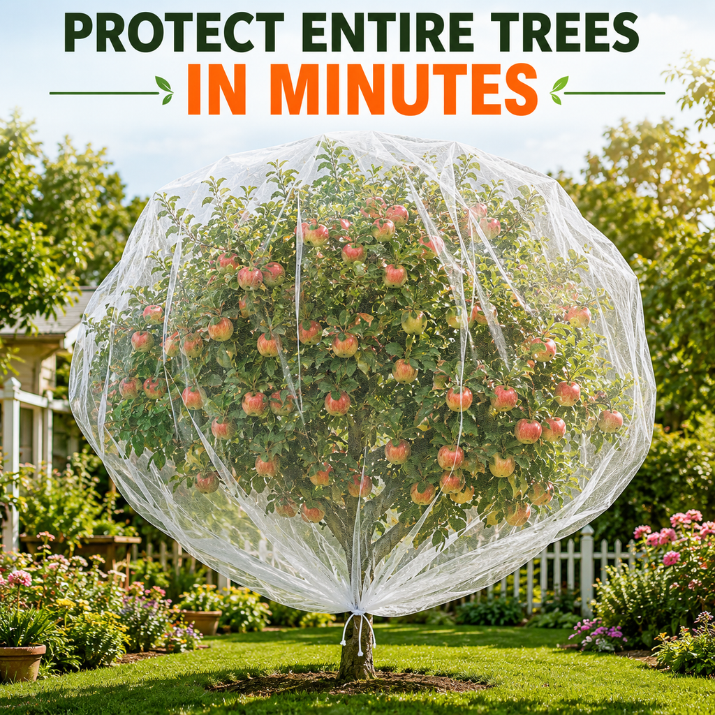 CROPSHIELD – Sacche di rete per alberi da frutto con cordino