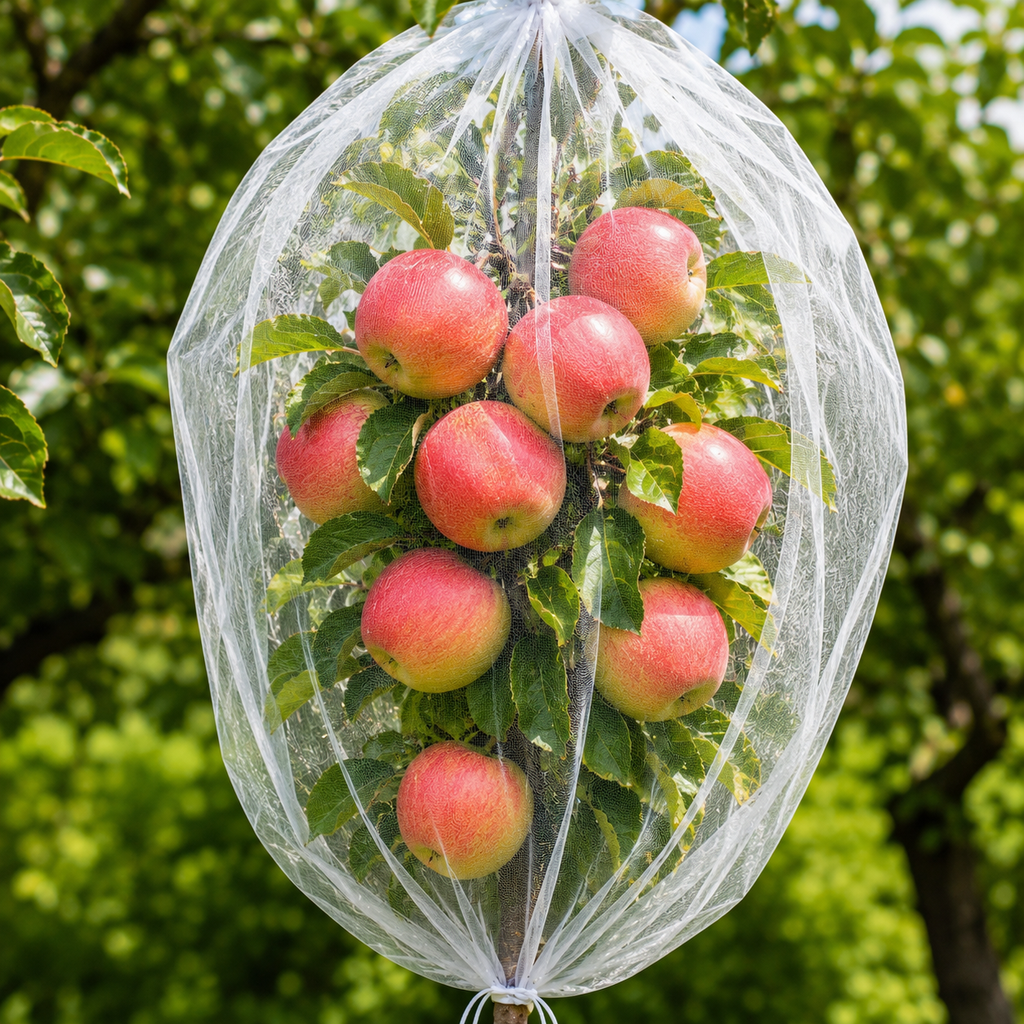 CROPSHIELD – Sacche di rete per alberi da frutto con cordino