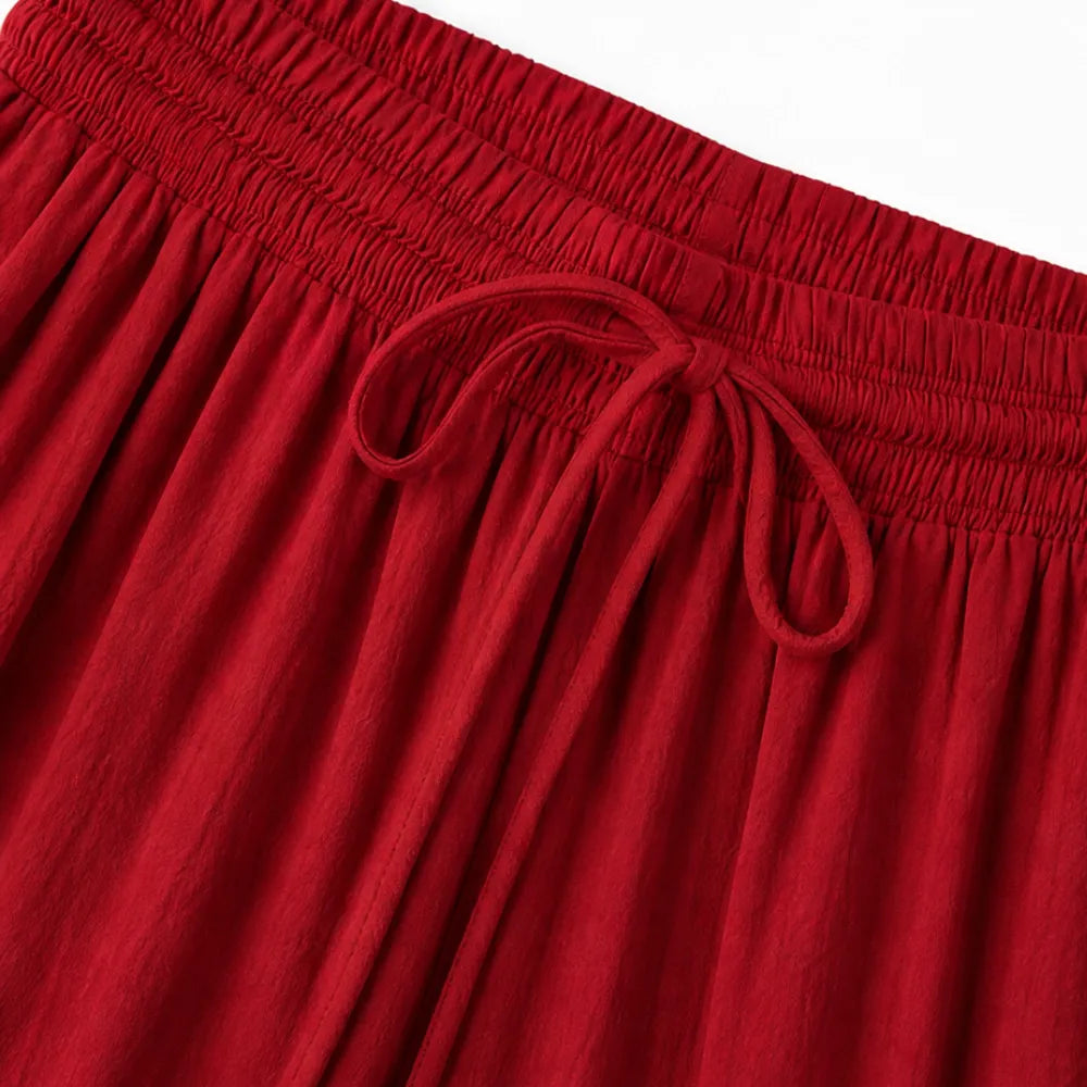 Solenza – Top Boho Off-Shoulder e Pantaloni Lantern per Donne