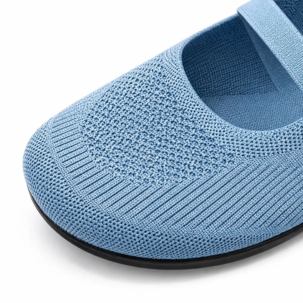 Soffea – Ballerine in Maglia Mary Jane con Cinghie Elastiche per Donne, Slip On Scarpe da Ballo Traspiranti