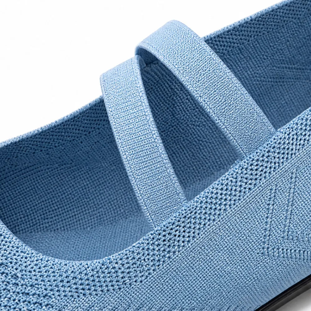 Soffea – Ballerine in Maglia Mary Jane con Cinghie Elastiche per Donne, Slip On Scarpe da Ballo Traspiranti