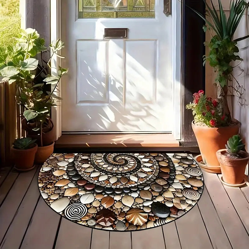 TIDALHOME - Tappetino da ingresso fatto a mano con retro antiscivolo per porte d'ingresso