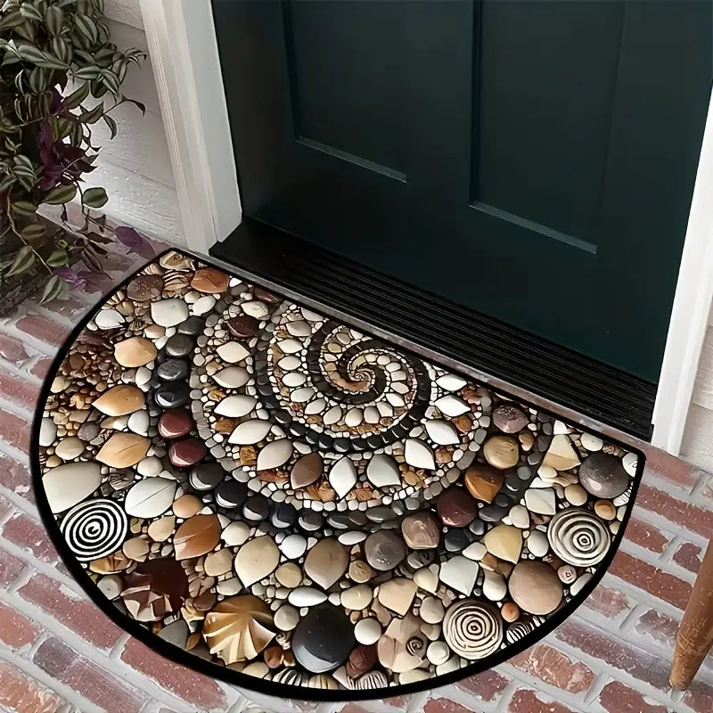 TIDALHOME - Tappetino da ingresso fatto a mano con retro antiscivolo per porte d'ingresso