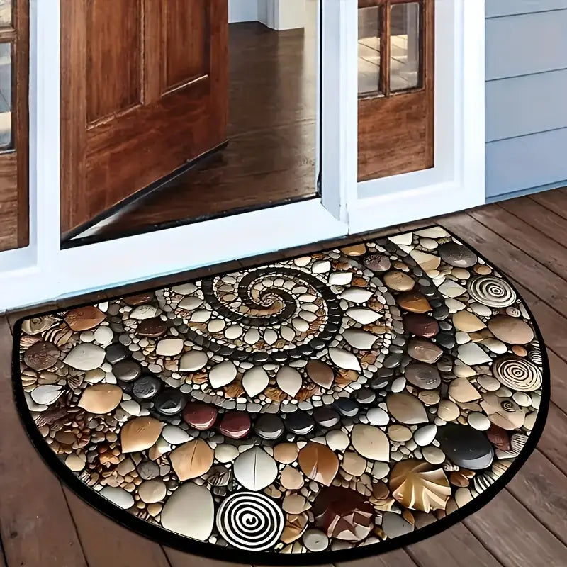 TIDALHOME - Tappetino da ingresso fatto a mano con retro antiscivolo per porte d'ingresso