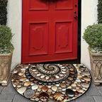 TIDALHOME - Tappetino da ingresso fatto a mano con retro antiscivolo per porte d'ingresso