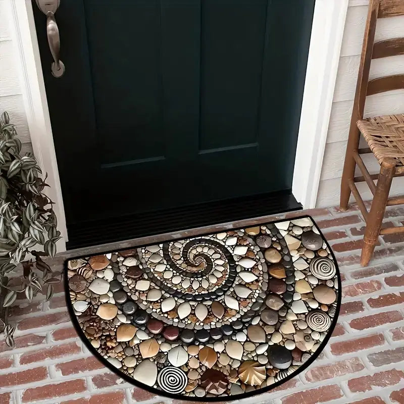 TIDALHOME - Tappetino da ingresso fatto a mano con retro antiscivolo per porte d'ingresso