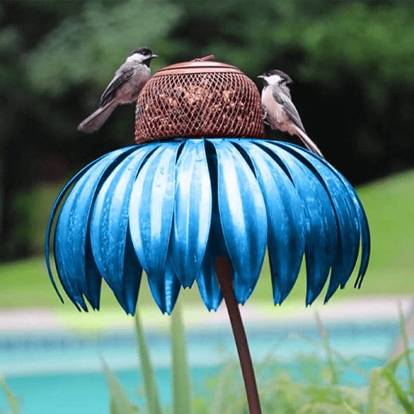 BIRDWORLD - Mangiatore di Uccelli in Metallo Coneflower Design Resistente alle Intemperie