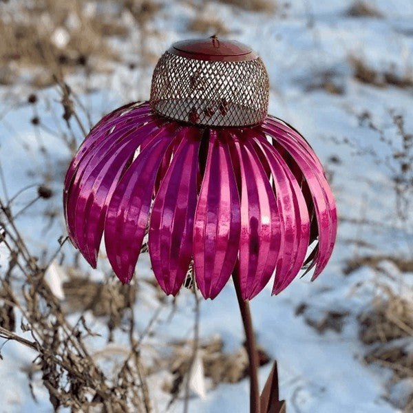 BIRDWORLD - Mangiatore di Uccelli in Metallo Coneflower Design Resistente alle Intemperie
