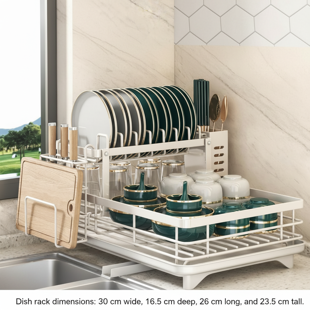 MODULKITCH – Scolapiatti Pieghevole in Acciaio Inossidabile per Cucine Compatte e Stilose
