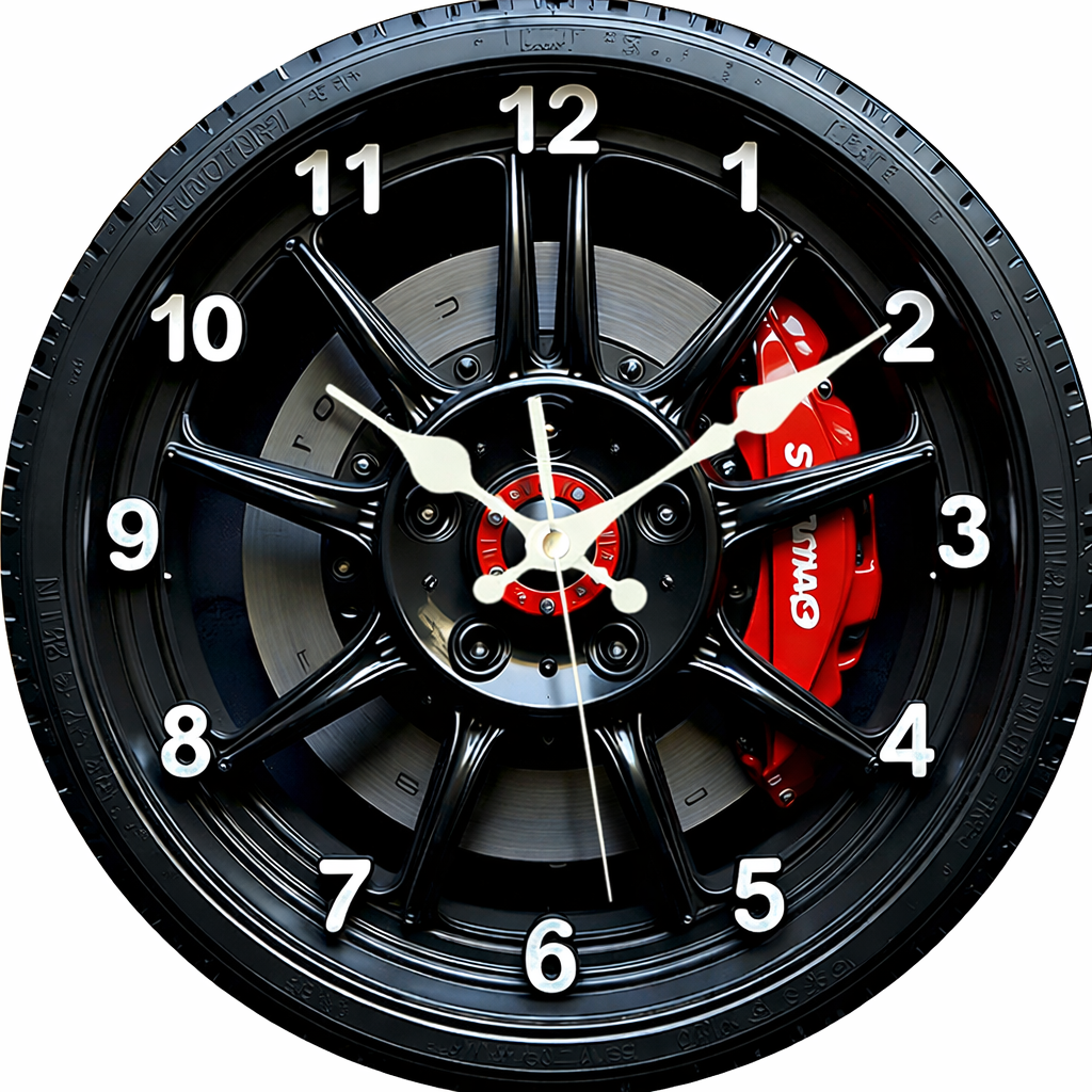 AUTODIAL – Orologio da Parete 2D Moderno a Tema Auto per Appassionati