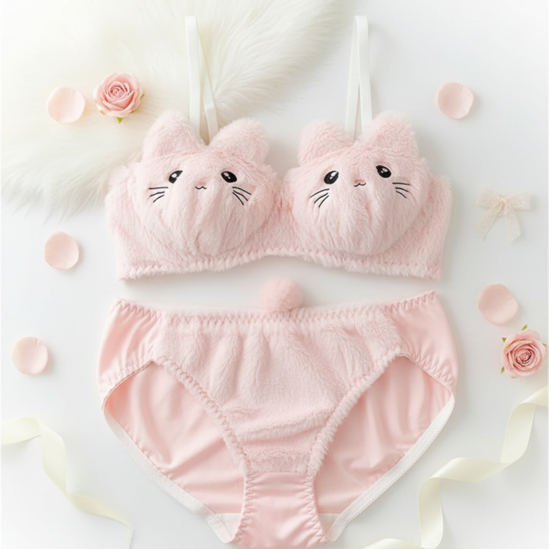 Cozyelle - Set di Lingerie in Pile per Donna, Morbido e Caldo in Pile
