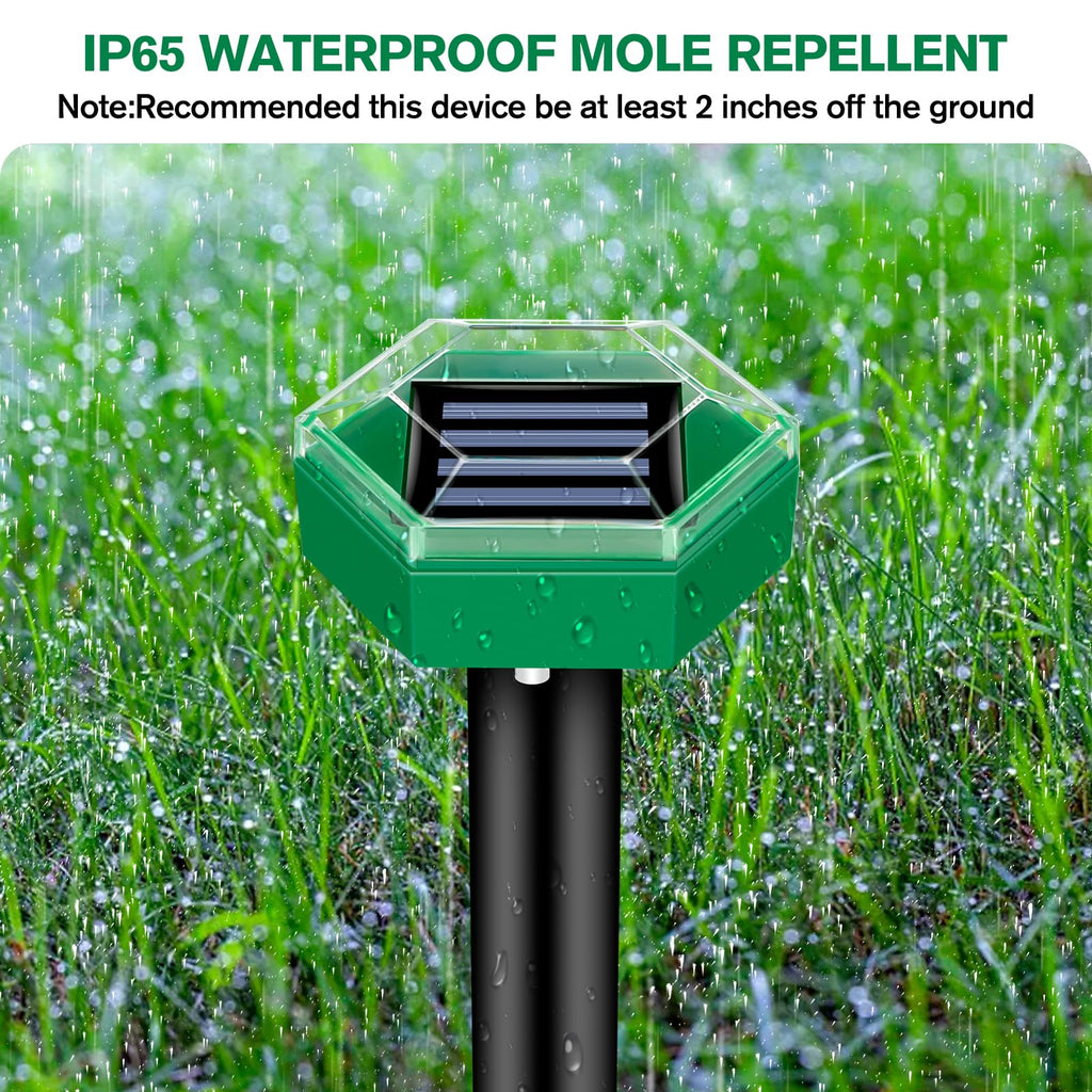 Repellente Ultrasuoni per Talpe 4-Pezzi