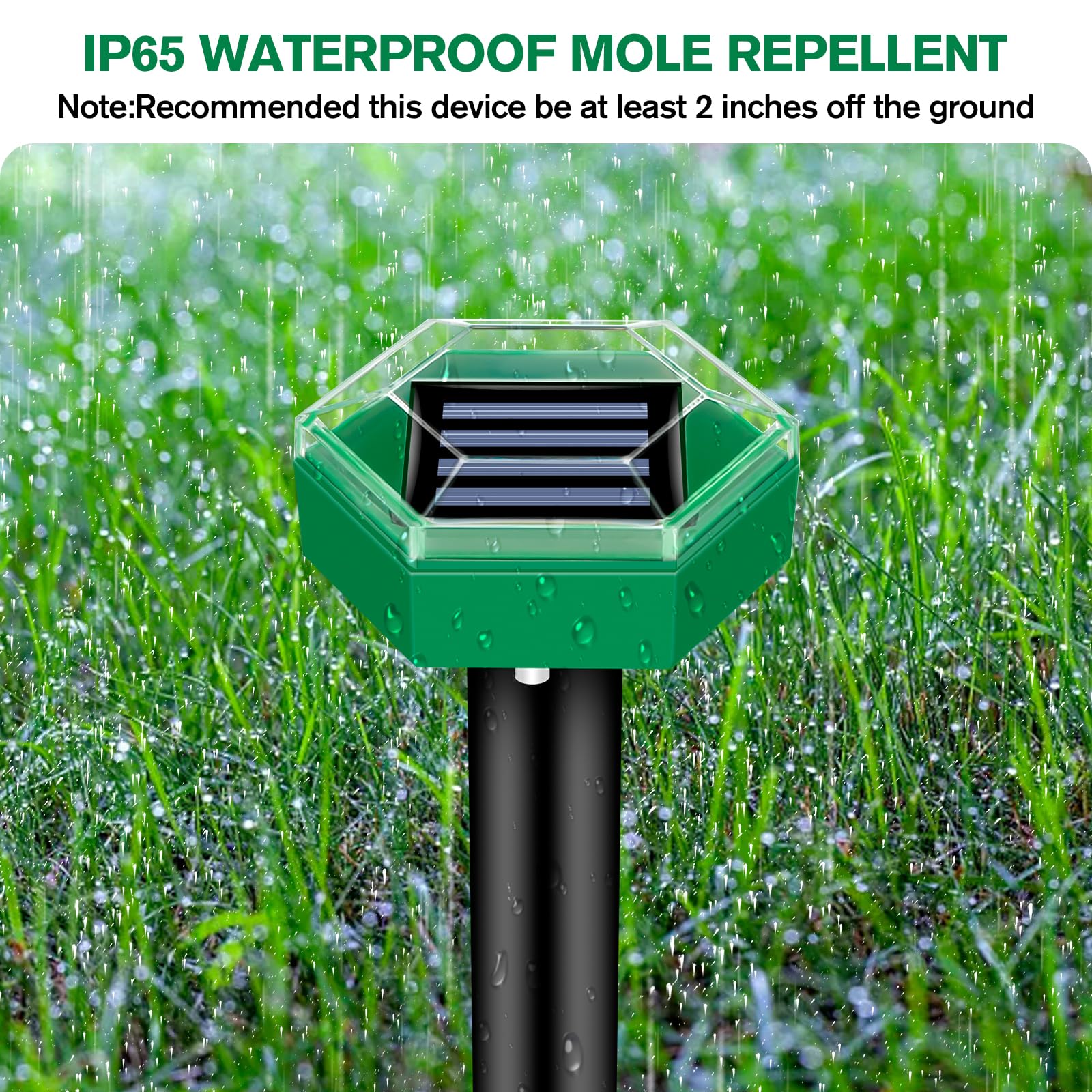 Repellente Ultrasuoni per Talpe 4-Pezzi