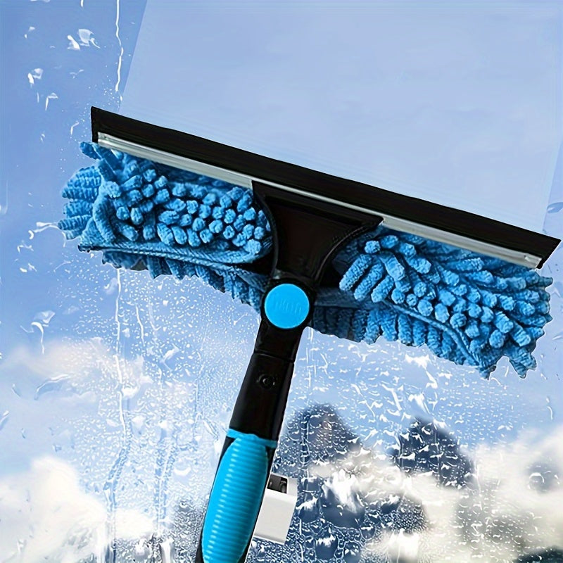 SKYSHINE - Kit di Pulizia per Finestroni Alto 2-in-1 con Manico Estensibile & Racleta