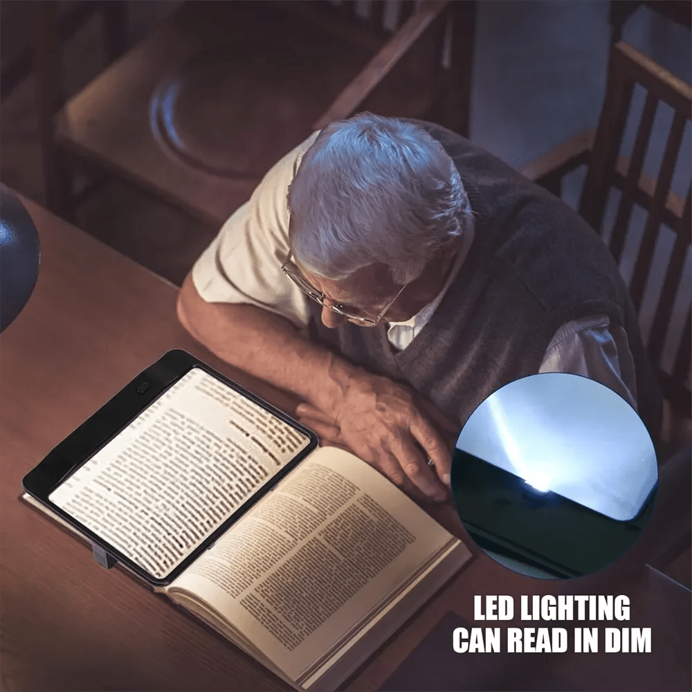 VISIONAID - Lente d'Ingrandimento LED Illuminata 3x per una Lettura Confortevole