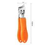 EDGECLIP - Tagliaunghie in acciaio inossidabile di precisione con apertura extra ampia e manico ergonomico antiscivolo per la cura di unghie spesse e incarnite