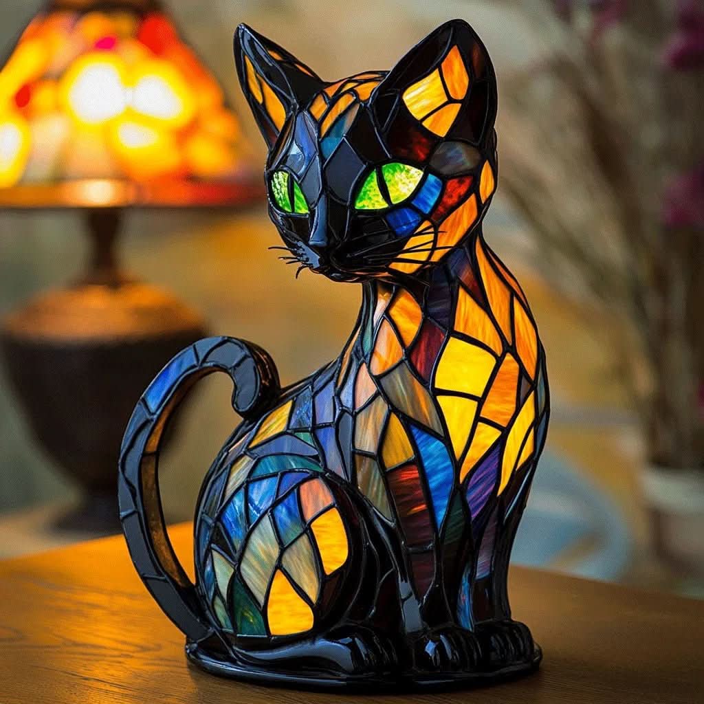 FELIGLOW - Lampada notturna a forma di gatto carina con morbida luce LED progettata per un'atmosfera rilassante e decorazione accogliente della stanza