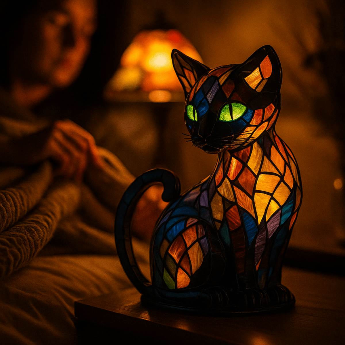 FELIGLOW - Lampada notturna a forma di gatto carina con morbida luce LED progettata per un'atmosfera rilassante e decorazione accogliente della stanza