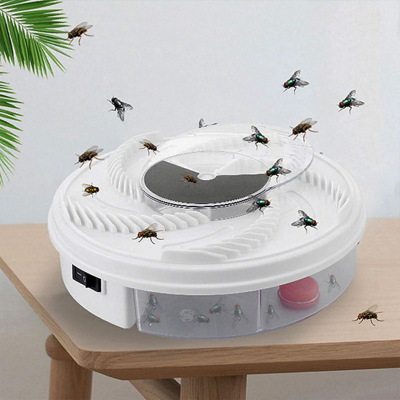 InsektoSilent Trappola per Mosche con Rotazione & Camere per Esche | Silenziosa & Ecologica | Per Interni & Esterni