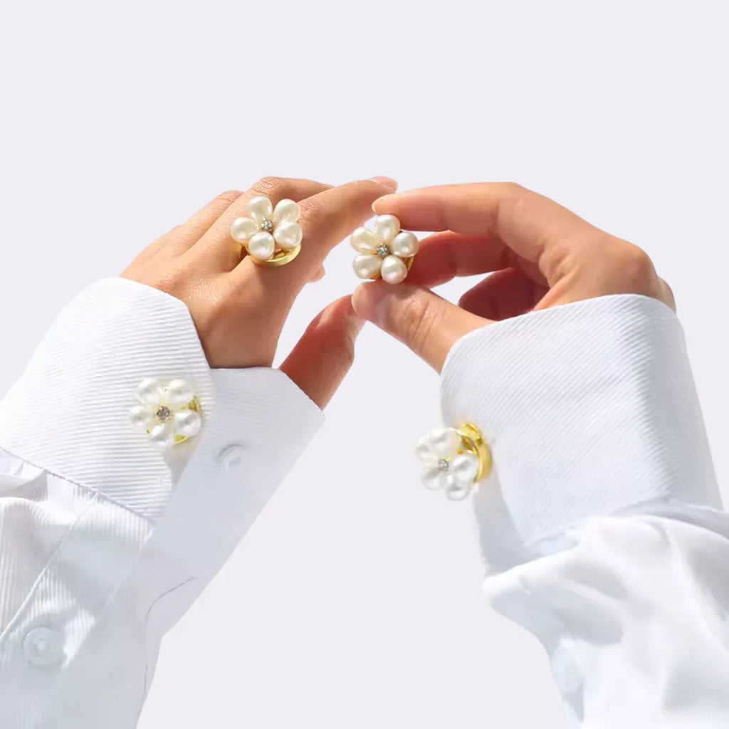 Petaline - Chiusura per Camicia Fiore Perla