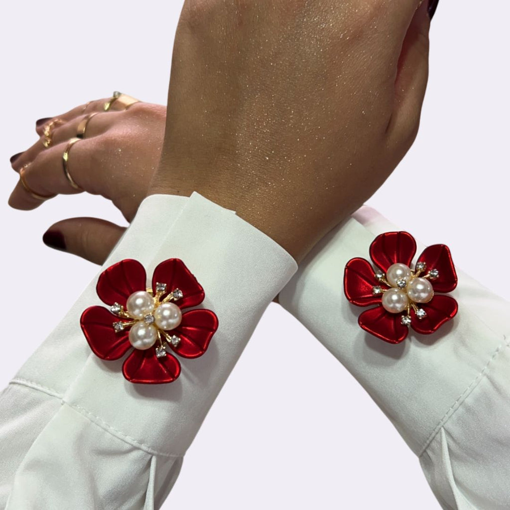 Petaline - Spilla Camicia Fiore di Perla Delicata