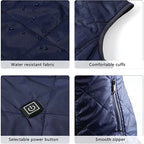 ThermaBelle Giacca Riscaldata per Donna | Giacca Riscaldata USB con Tecnologia Infrarossi | Regolazione del Calore & Leggera | Ideale per Autunno & Inverno