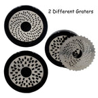 Grattugia per formaggio in acciaio inox GRATEVO DuoCut | Inclusi 2 inserti per lame | Robusta grattugia per formaggio e verdure