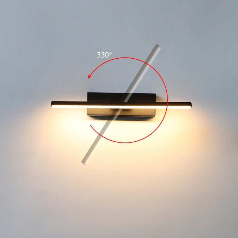 AuroLite Lampada da Parete LED Regolabile | Angolo di Rotazione di 330° | Design Moderno per Camera da Letto e Soggiorno | Alluminio