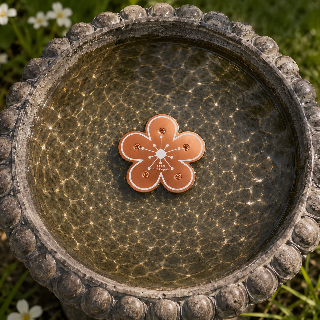 Bloomara – Disco Purificatore per Fontana in Rame Puro, Controllo delle Alghe