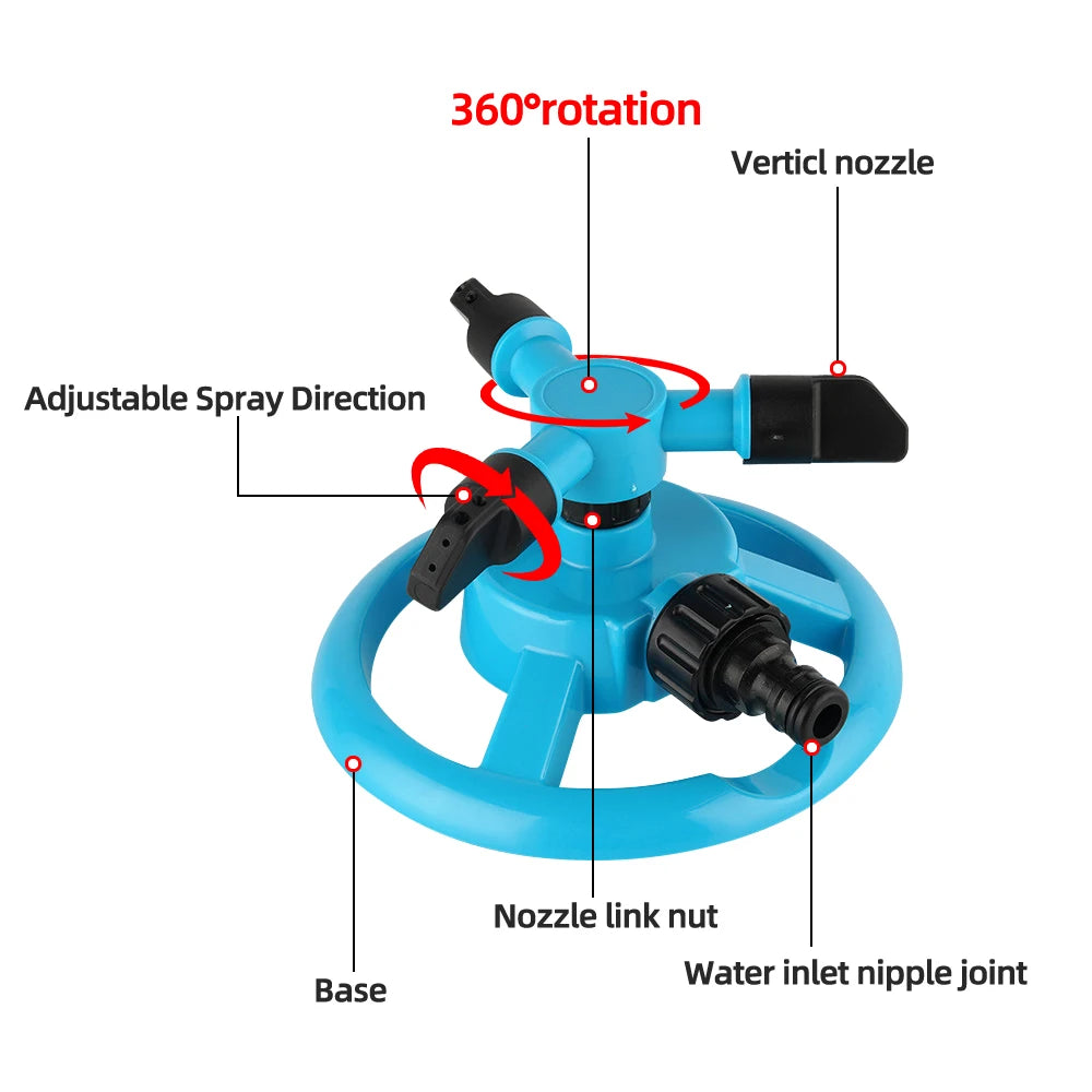 TURBOBLOOM - Sprinkler Rotazionale a 360° per una Copertura Uniforme del Giardino