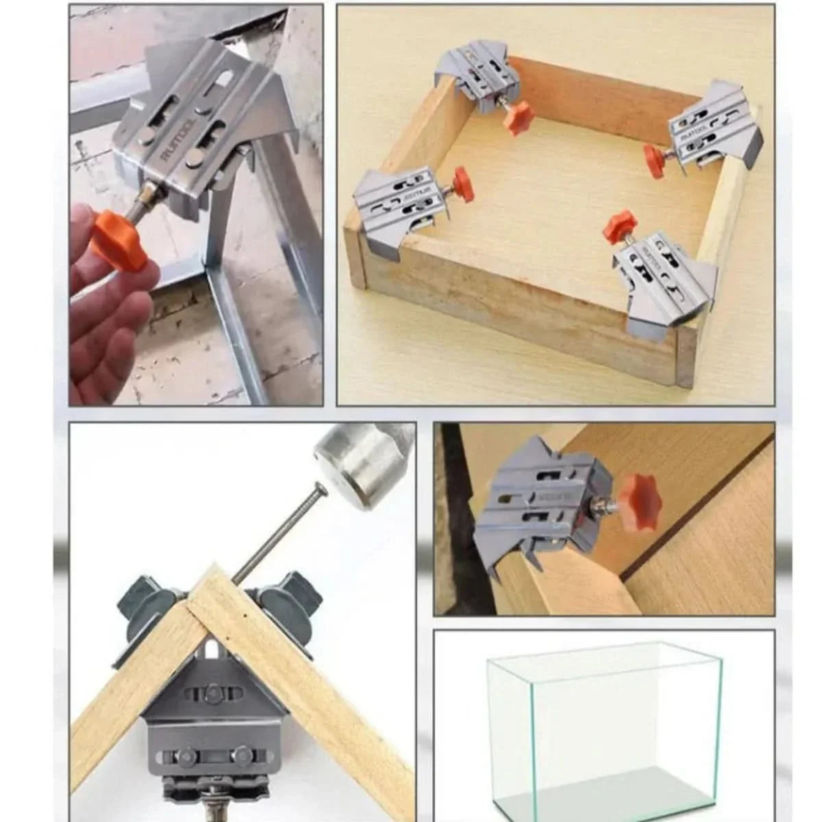 Morsa ad angolo 90° per giunti in legno precisi