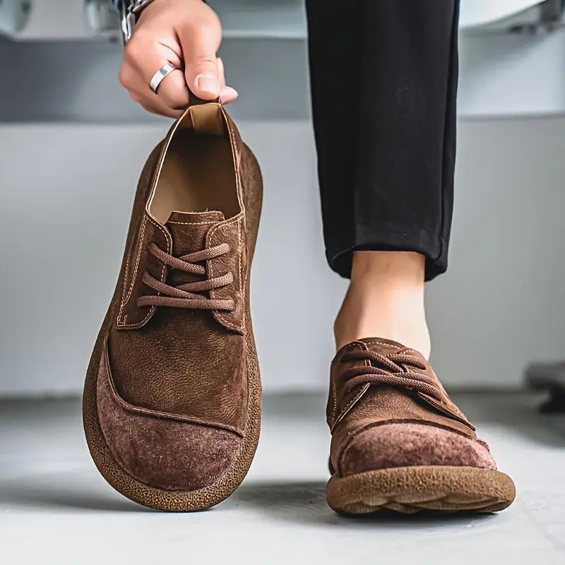 LEATHERON - Scarpe ortopediche in vera pelle di manzo progettate per un comfort, supporto e stile maschile senza tempo