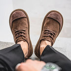 LEATHERON - Scarpe ortopediche in vera pelle di manzo progettate per un comfort, supporto e stile maschile senza tempo