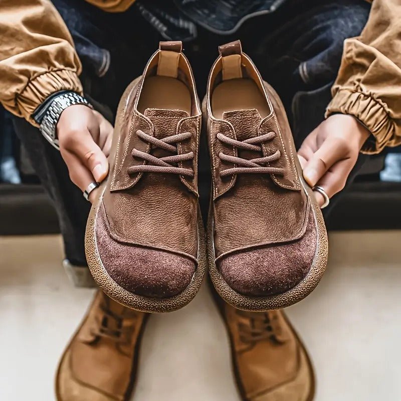 LEATHERON - Scarpe ortopediche in vera pelle di manzo progettate per un comfort, supporto e stile maschile senza tempo