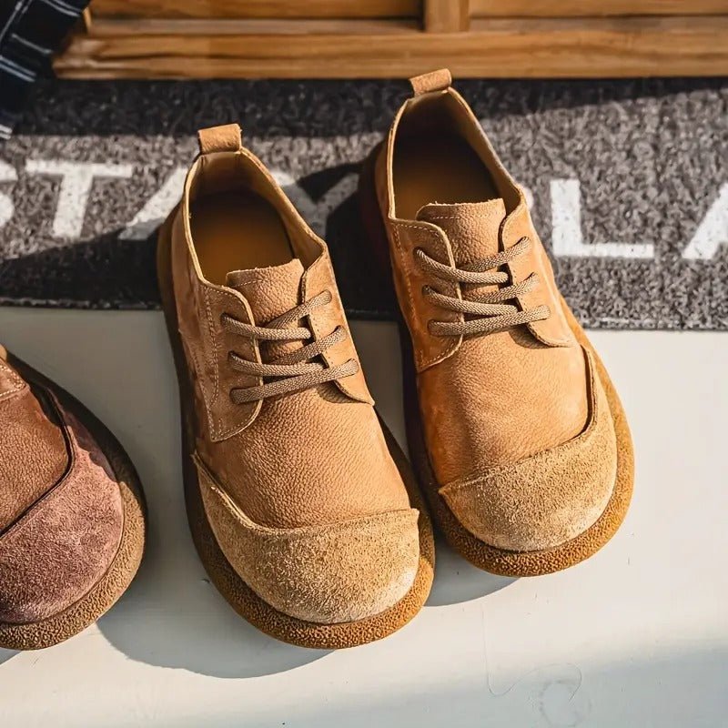 LEATHERON - Scarpe ortopediche in vera pelle di manzo progettate per un comfort, supporto e stile maschile senza tempo