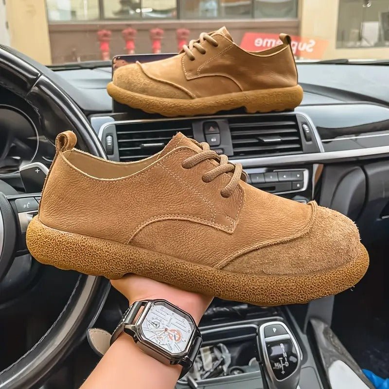 LEATHERON - Scarpe ortopediche in vera pelle di manzo progettate per un comfort, supporto e stile maschile senza tempo