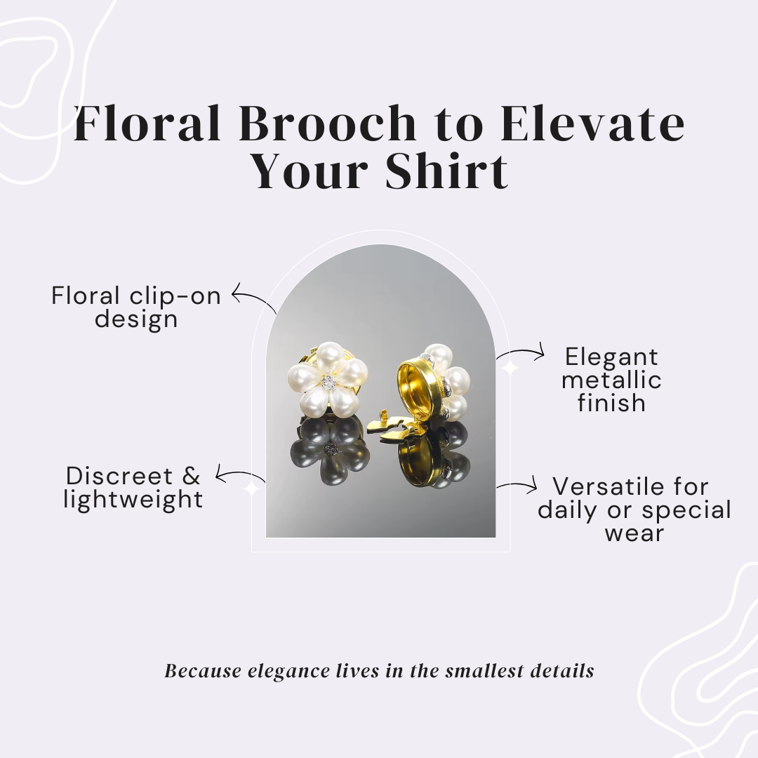 Petaline - Chiusura per Camicia Fiore Perla