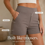 Wearbella – Bermuda Shorts a Vita Alta in Tessuto Stretch su Misura con Tasche