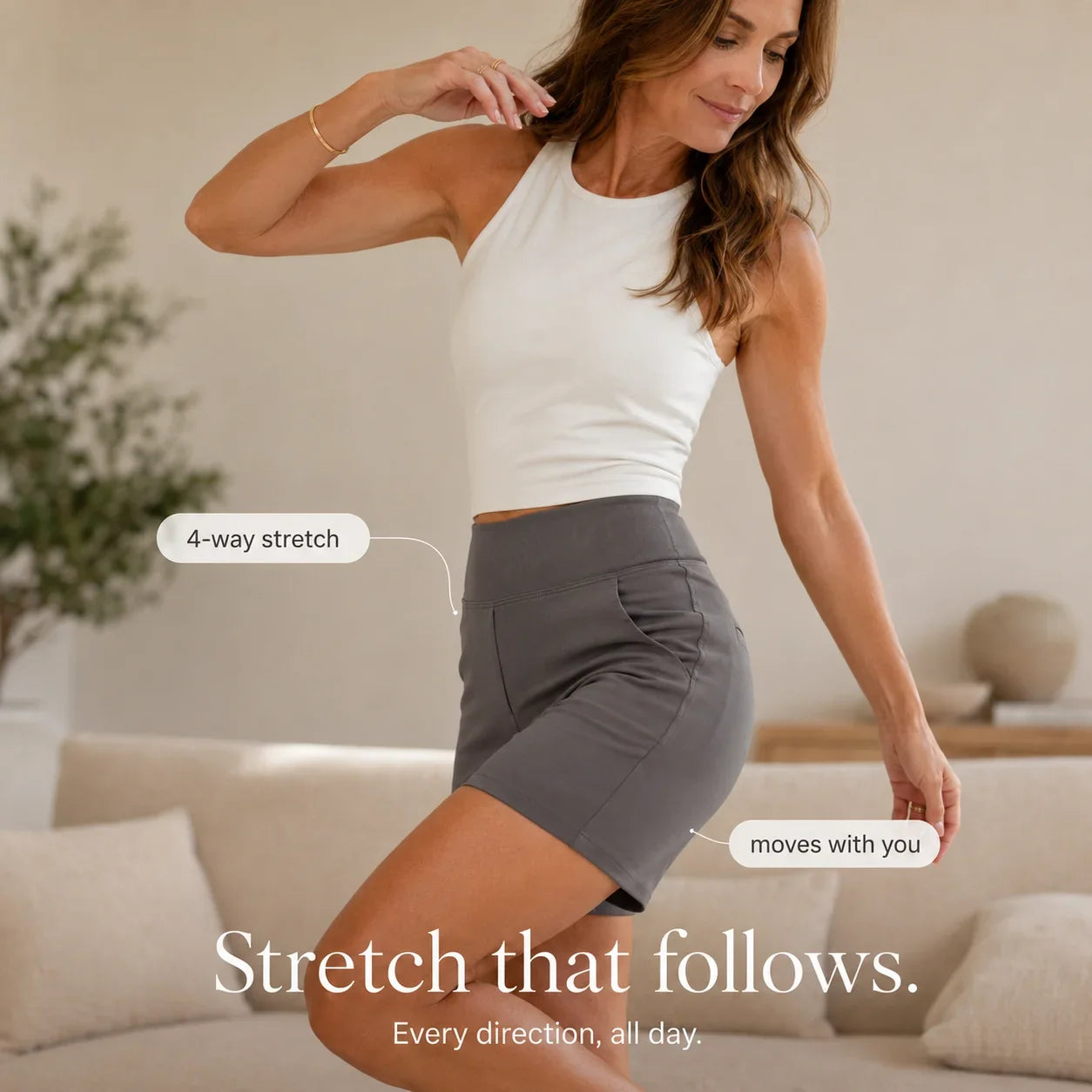 Wearbella – Bermuda Shorts a Vita Alta in Tessuto Stretch su Misura con Tasche