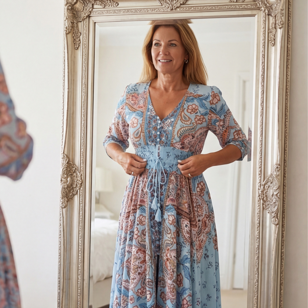 Floressa – Abito Maxi Viscoso a Fiori