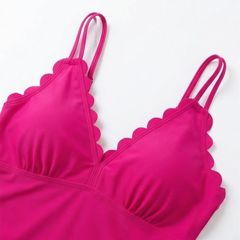 Shorala - Costume da bagno con scollatura a onda