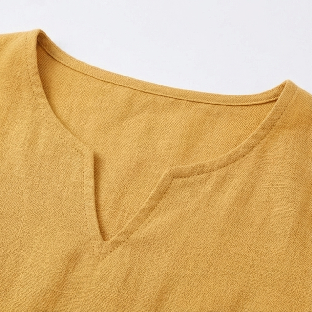 Solenne – Abito Midi Relaxed con Scollatura a V