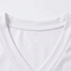 Lunavia – T-shirt V-collo morbido con maniche arrotolate