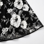 Solenya – Abito floreale in chiffon per donna con sovrapposizione trasparente