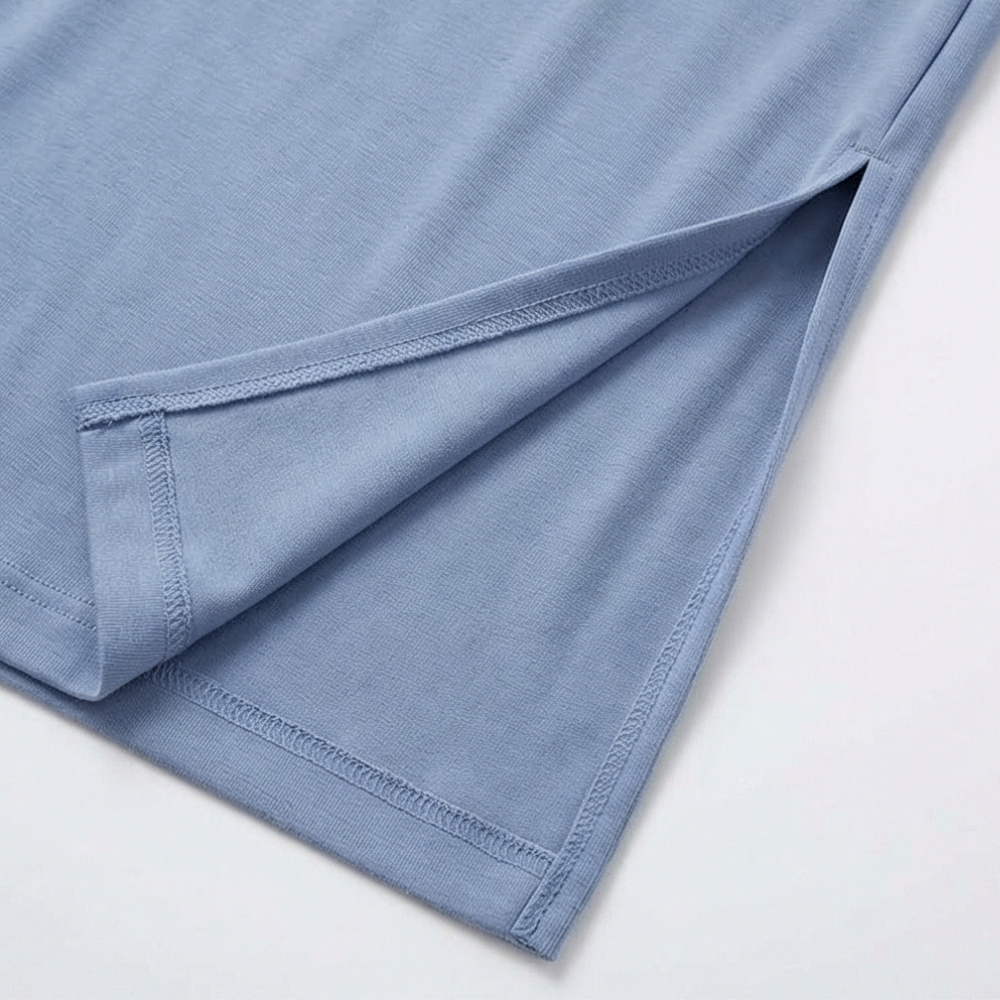 Ellara – Abito Maxi Antirughe con Spacco Laterale