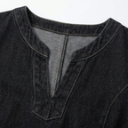 Aurelene – Vestito in denim con scollo a V e tasche per donna