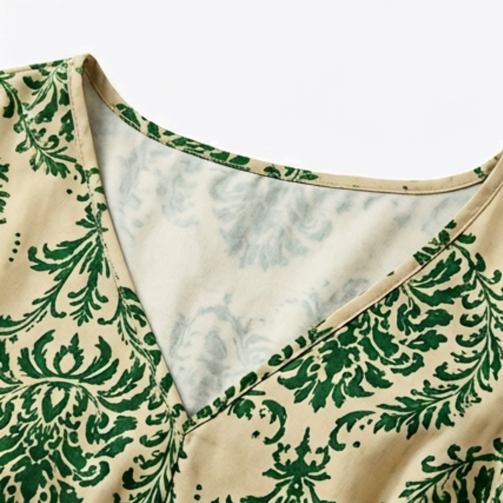 Florenza – Vestito Maxi Floreale da Donna con Arricciature