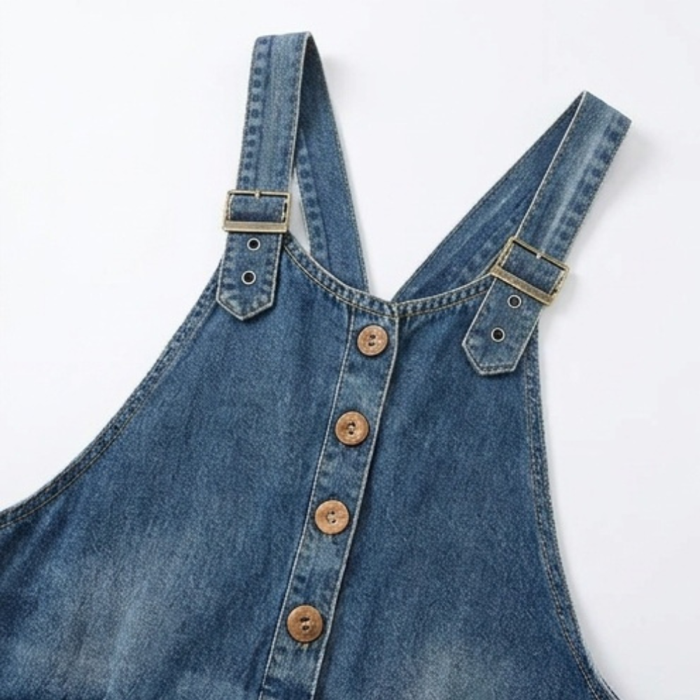 Lovarra – Salopette in Denim Relaxed da Donna con Tasche