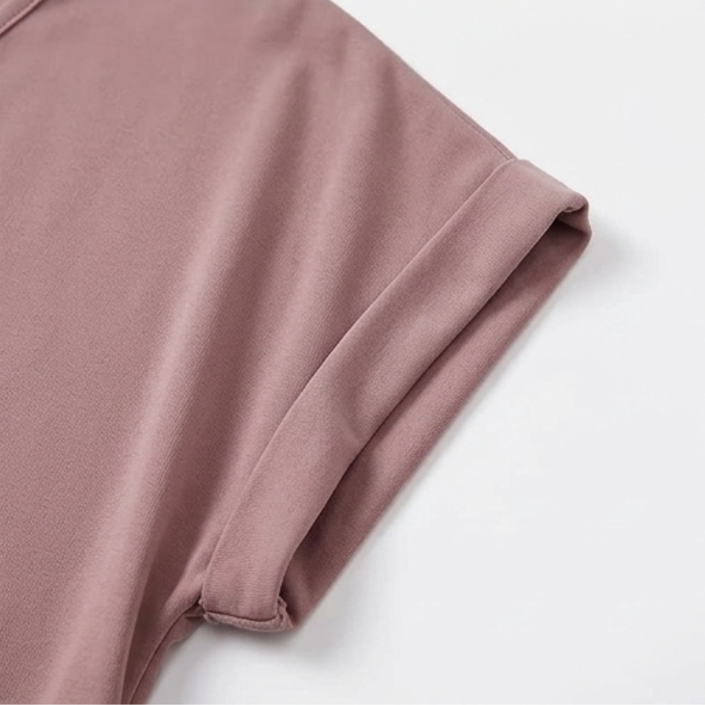 Veluna – Top con nodo a spirale e scollatura a V per uno stile quotidiano senza sforzo