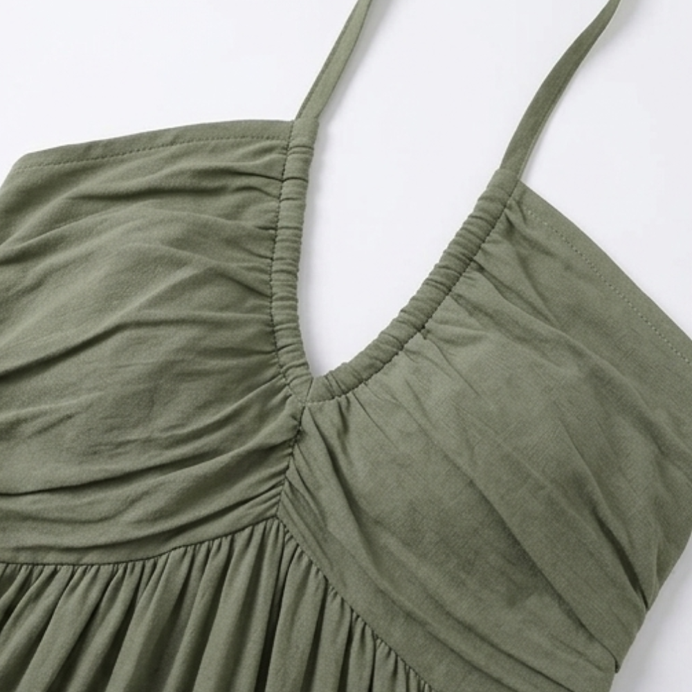 Solenne – Abito Maxi Flowy con Scollo Halter per Donna
